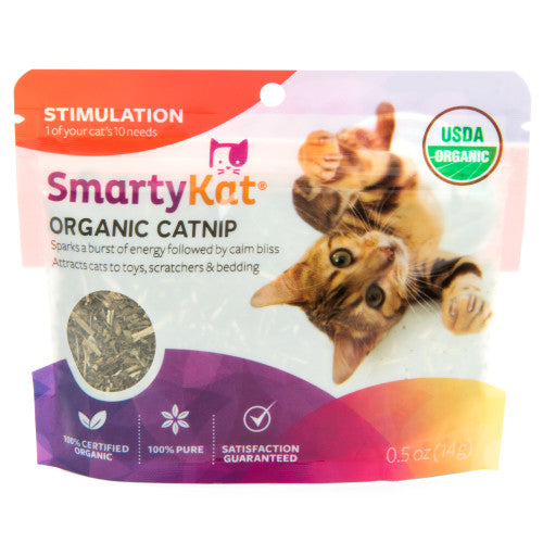 SmartyKat USDA Certified USDA Organic Catnip, 0.5 oz Resealable Pouch