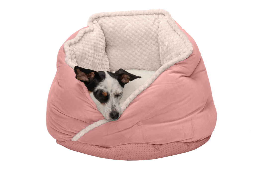 Minky Faux Fur & Velvet Hug Pet Bed