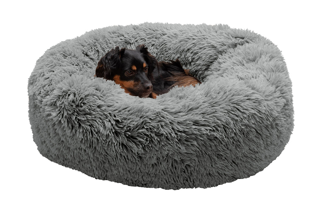 Calming Cuddler Long Fur Donut Dog Bed