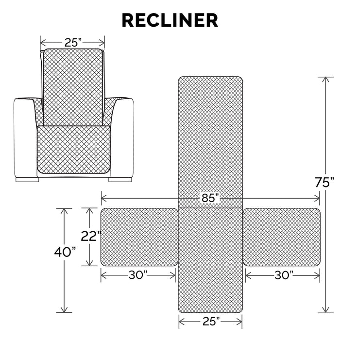 Water-Resistant Paw Print Reversible Furniture Protector