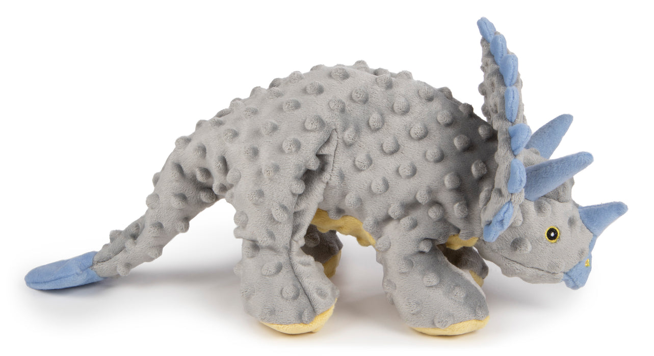 goDog - Dinos Frills Squeaker Plush Pet Dog Toy