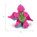 Dimensions indicate that the goDog Dragons Plush Large Pink Dog Toy is 9" by 5"