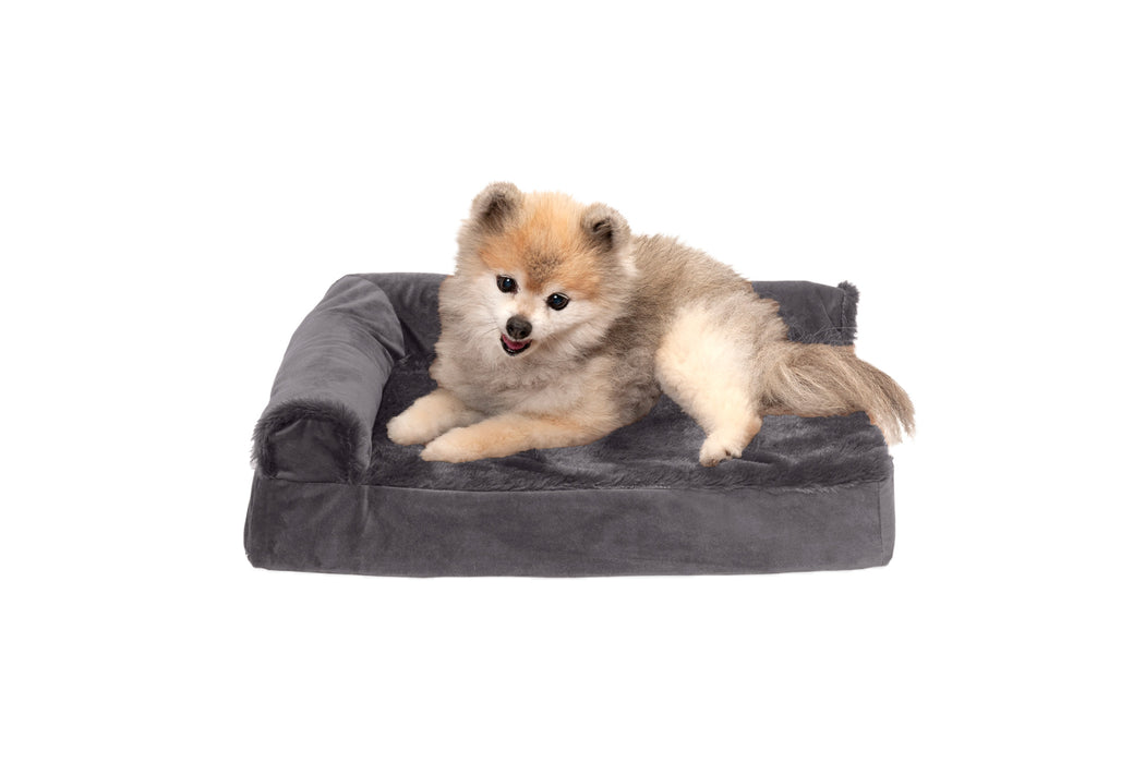 Deluxe Chaise Lounge Dog Bed - Plush & Velvet