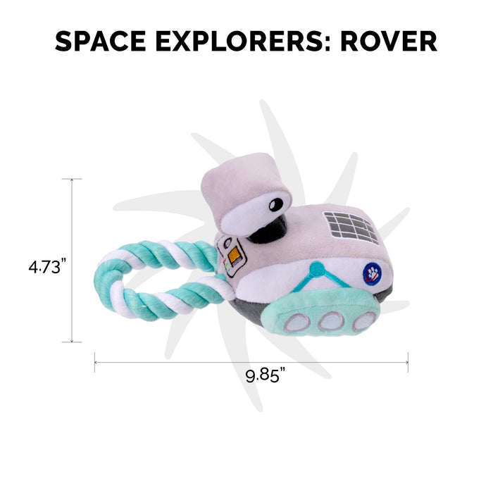 ROVER Space Explorers Plush and Rope Dog Toy