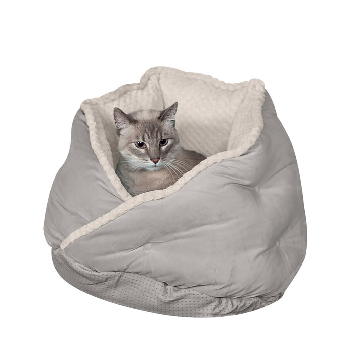 Minky Faux Fur & Velvet Hug Pet Bed