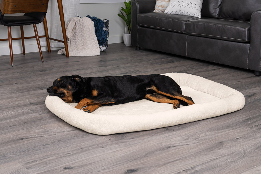 Bolster Bed for Kennels & Crates - Faux Lambswool