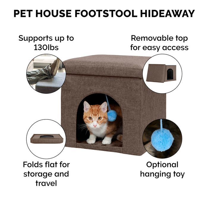Pet House Footstool Ottoman Hideaway