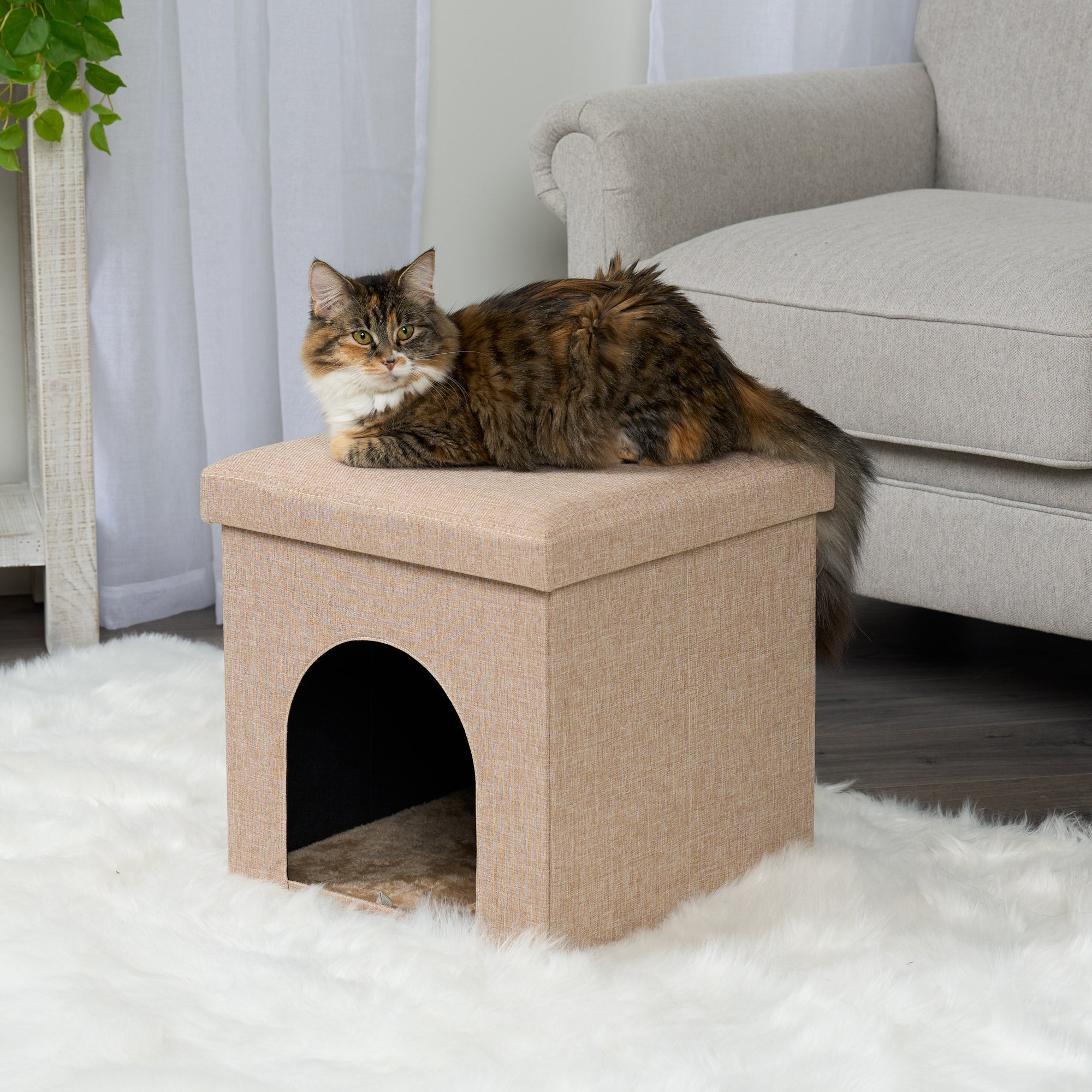 Pet House Footstool Ottoman Hideaway