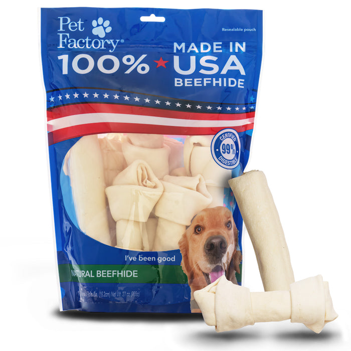 Pet Factory Made in USA Beefhide Assorted - Bones/Rolls
