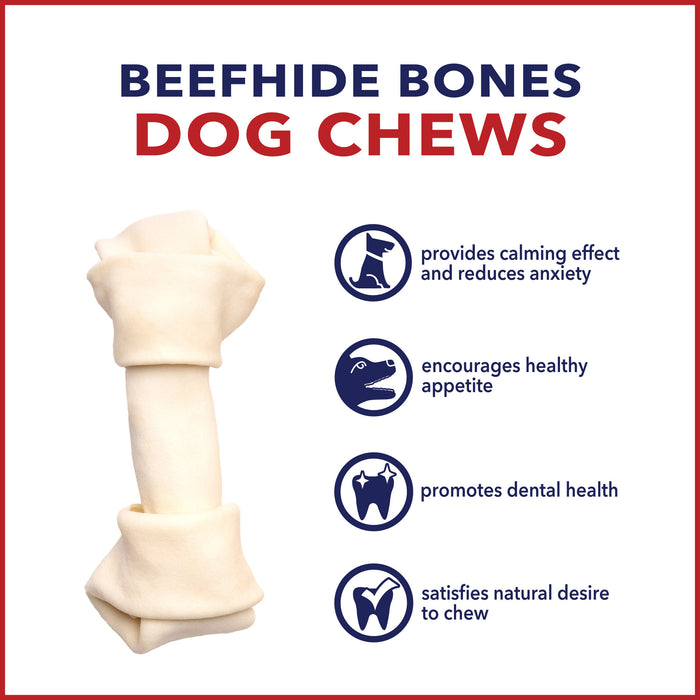 Pet Factory - Made in USA Beefhide Bone 6" Flavored Dog Treat