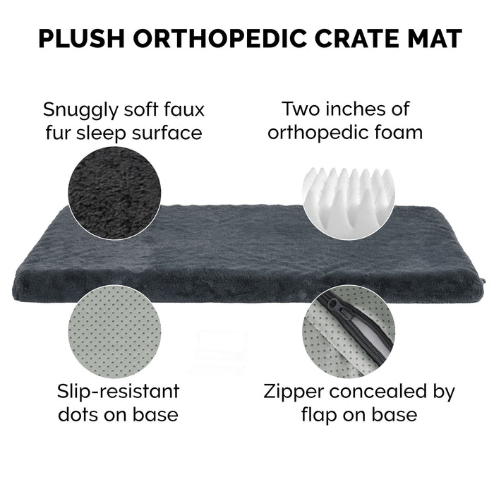 Plush Orthopedic Crate Pad for Crates & Kennels