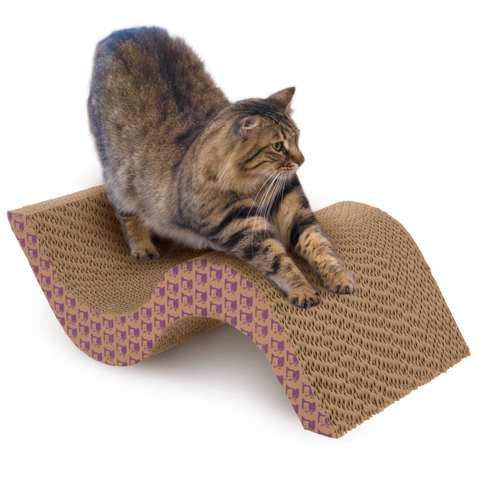 SmartyKat Super Scratcher+ Scroll with Catnip Infusion Technology Corrugate Cat Scratcher, Hideout, and Lounge