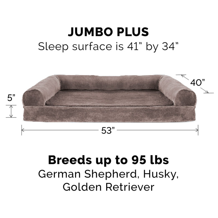 Sofa Dog Bed - Faux Fur & Velvet
