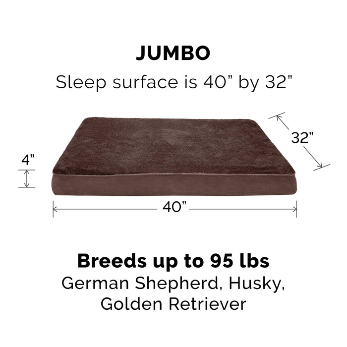 91％以上節約 Furhaven Pet Dog Bed Deluxe Memory Foam Mat Ultra Plush Faux Fur  Traditional Mattress w Removable Cover for Dogs Cats, Gray, Ju 