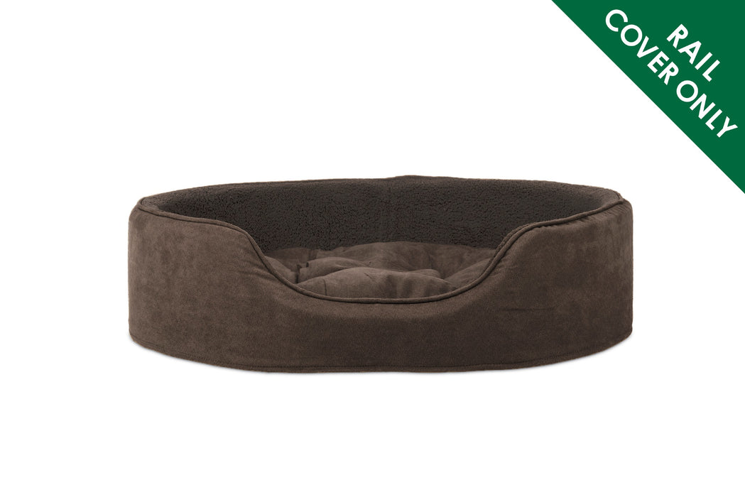 Oval Dog Bed - Snuggle Terry & Suede - Cover