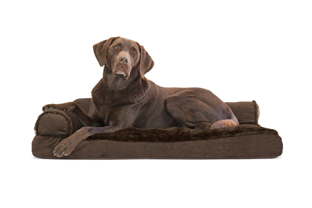 Deluxe Chaise Lounge Dog Bed - Plush & Velvet