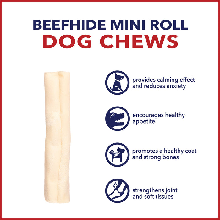 Pet Factory - American Beefhide Mini Rolls Flavored Dog Treats