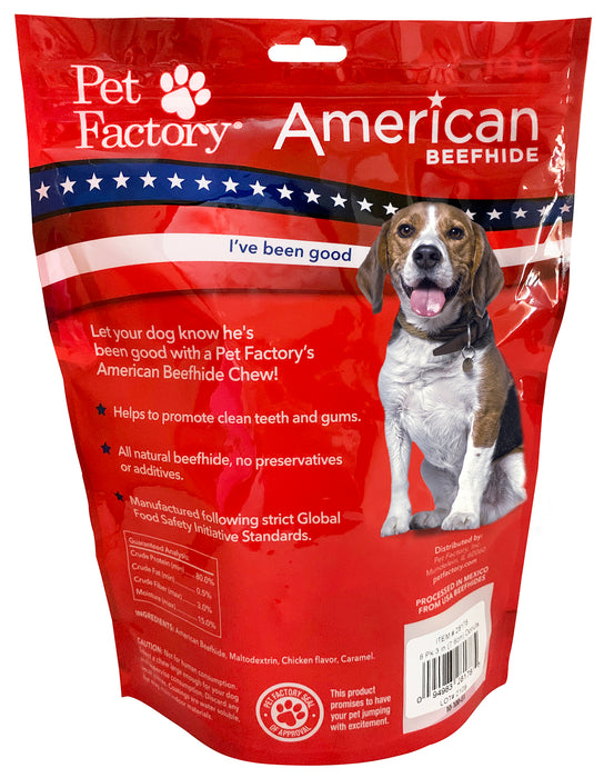 Pet Factory - American Beefhide Donuts Natural Flavor - 3-4", 8 Count