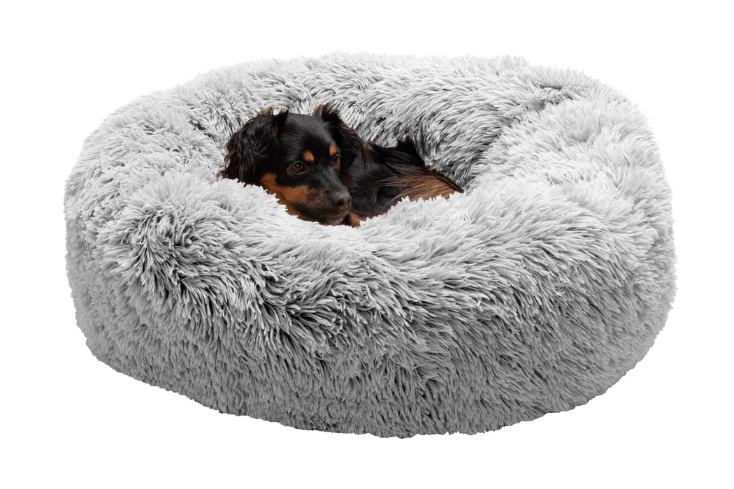 Calming Cuddler Long Fur Donut Dog Bed