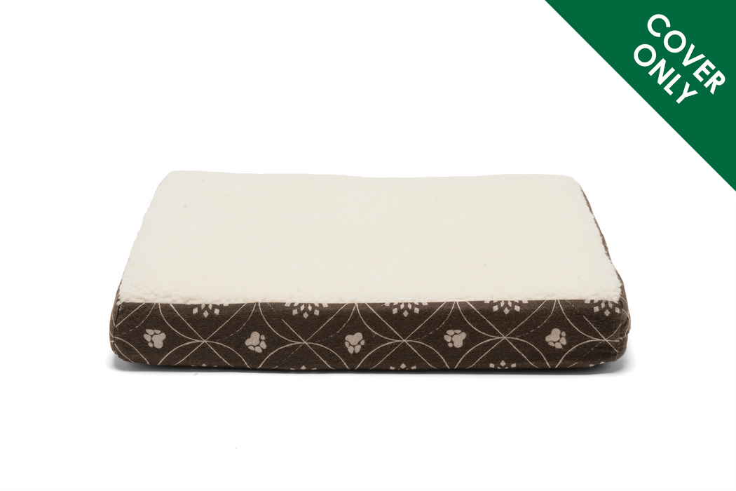 Deluxe Mattress Dog Bed - Paw Decor Print - Cover
