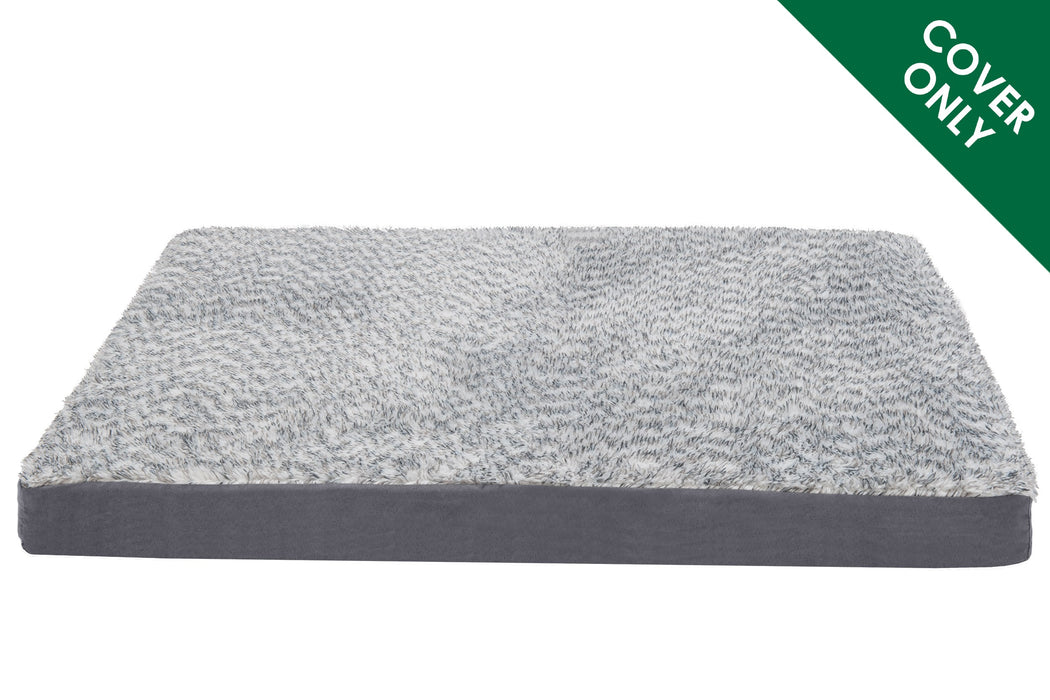 Deluxe Mattress Dog Bed - Two-Tone Faux Fur & Suede - Cover