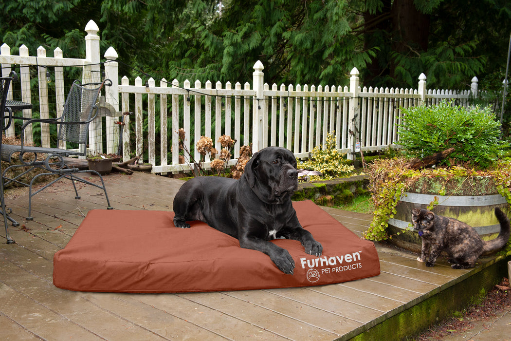 FurHaven Quilt Top Orthopedic Convertible Indoor/Outdoor Cat & Dog Bed, Gray, Jumbo