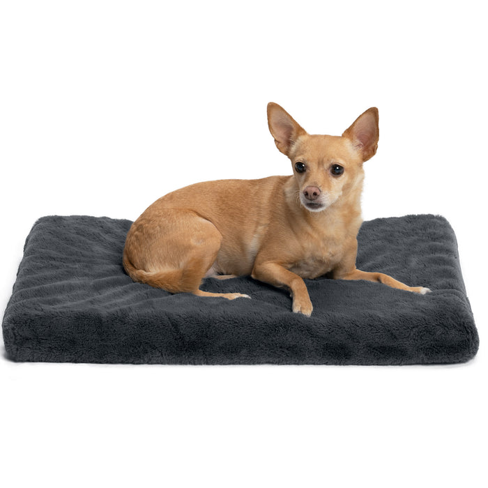 Crate Pad - Plush Faux Fur Orthopedic Pet Bed