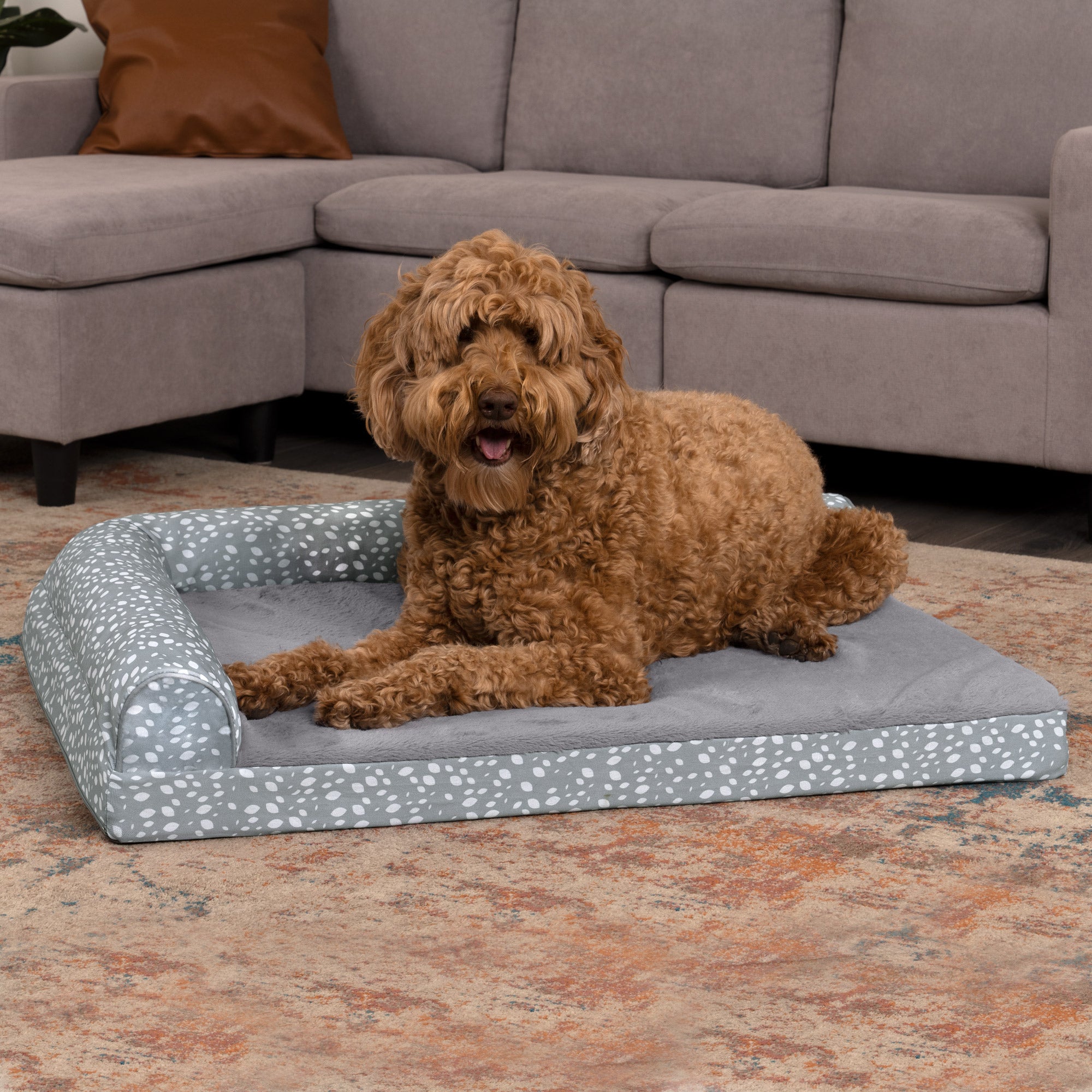 FurHaven Plush Crate Ortho Extra Small Pet Mat - Gray