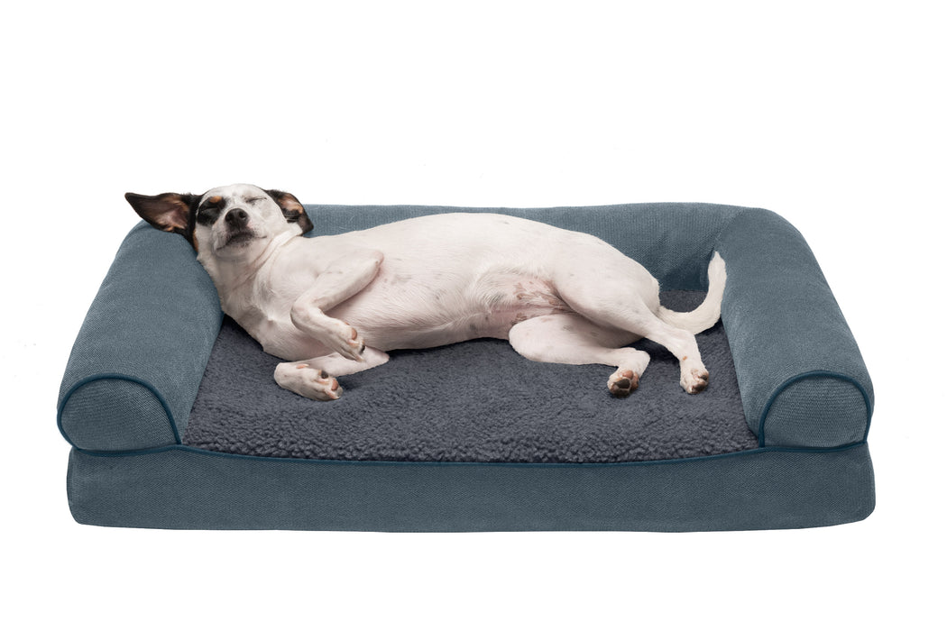 Sofa Dog Bed - Faux Fleece & Chenille