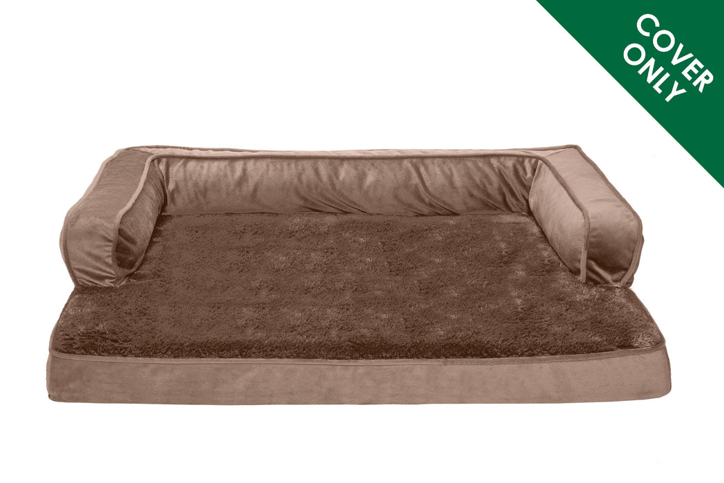 Sofa Dog Bed - Plush & Velvet Comfy Couch - Cover