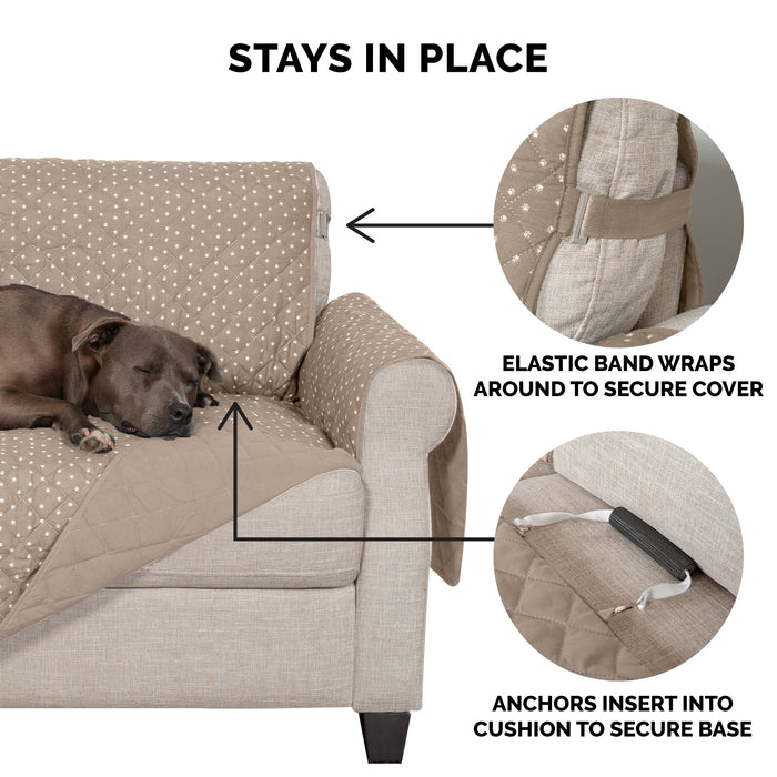 Reversible Couch Cover Sofa Covers For Dogs With Elastic Straps Water  Resistant Gift