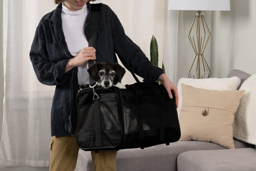 LURVIG pet travel bag, black/gray - IKEA