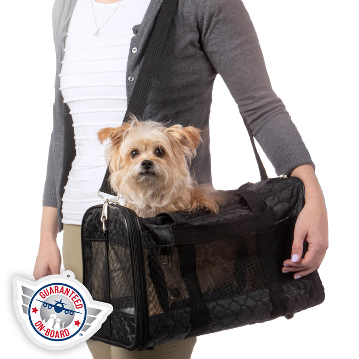 Sherpa Travel Original Deluxe Airline Approved Pet Carrier, Black, Large