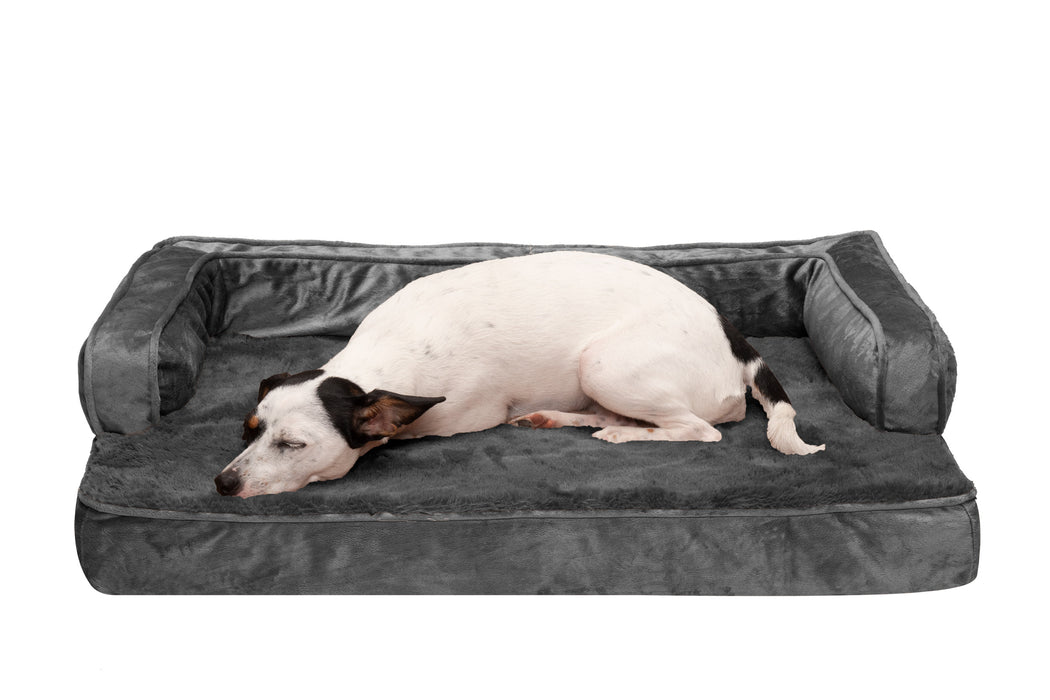 Sofa Dog Bed - Plush & Velvet Comfy Couch