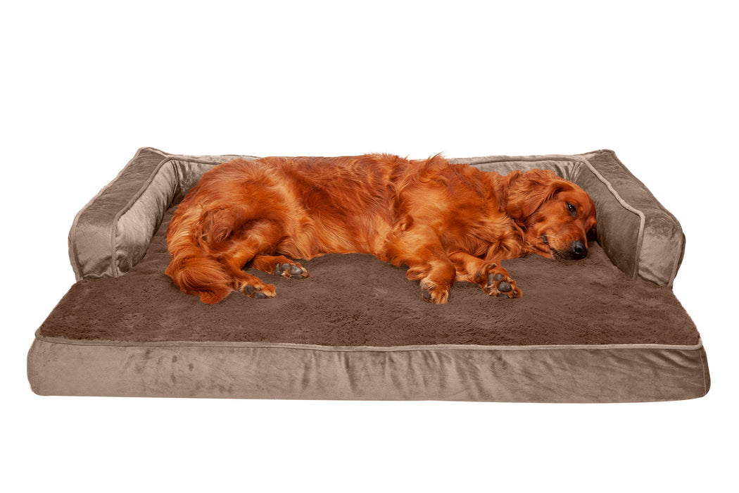 Sofa Dog Bed - Plush & Velvet Comfy Couch