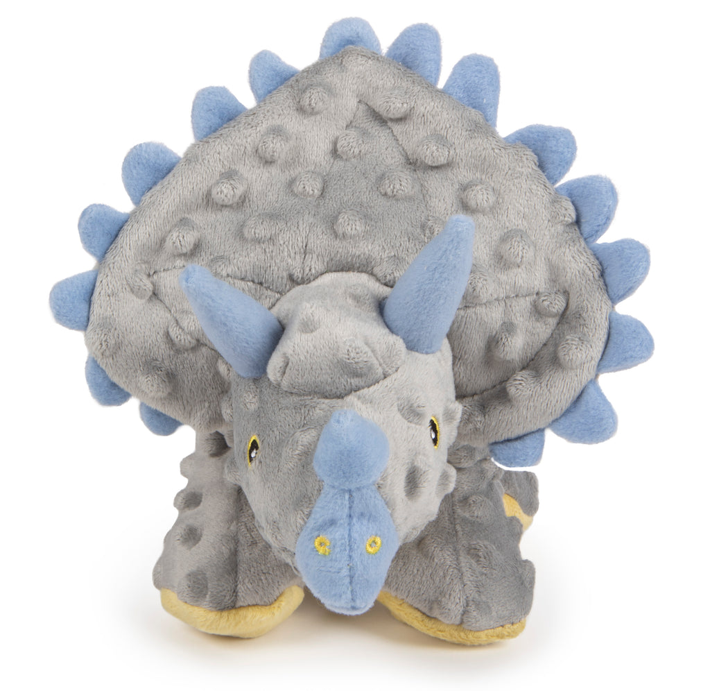 goDog Dinos Spike with Chew Guard Technology Squeaker Plush Dog