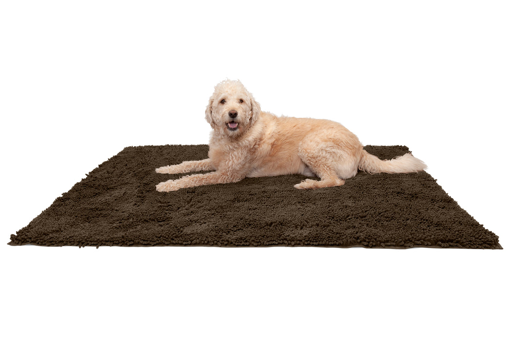 FurHaven Pet Dog Mat | Muddy Paws Towel & Shammy Rug, Mud, Runner, Brown