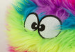 Close up detail of the Furballz embroidered eyes. The fur looks soft and colorful!