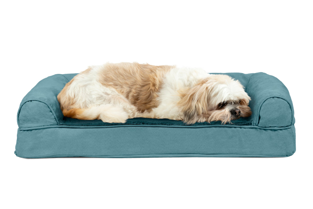 Sofa Dog Bed - Plush & Suede
