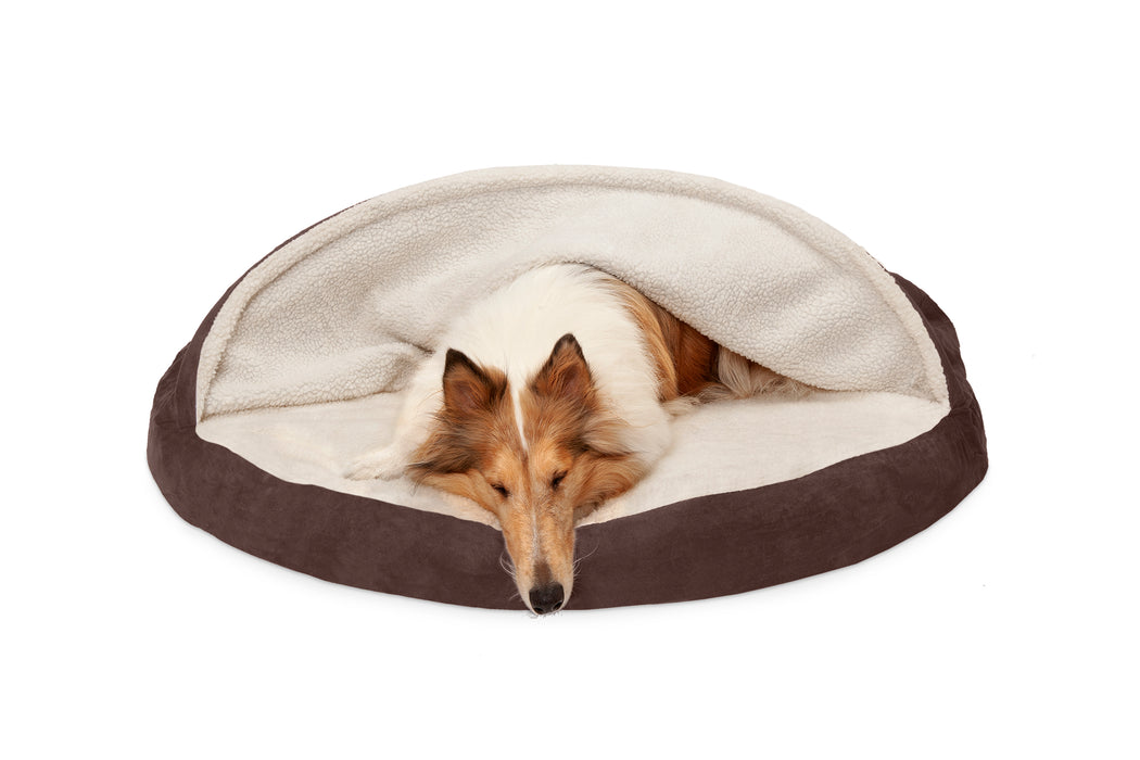 Snuggery Burrow Dog Bed - Faux Sheepskin
