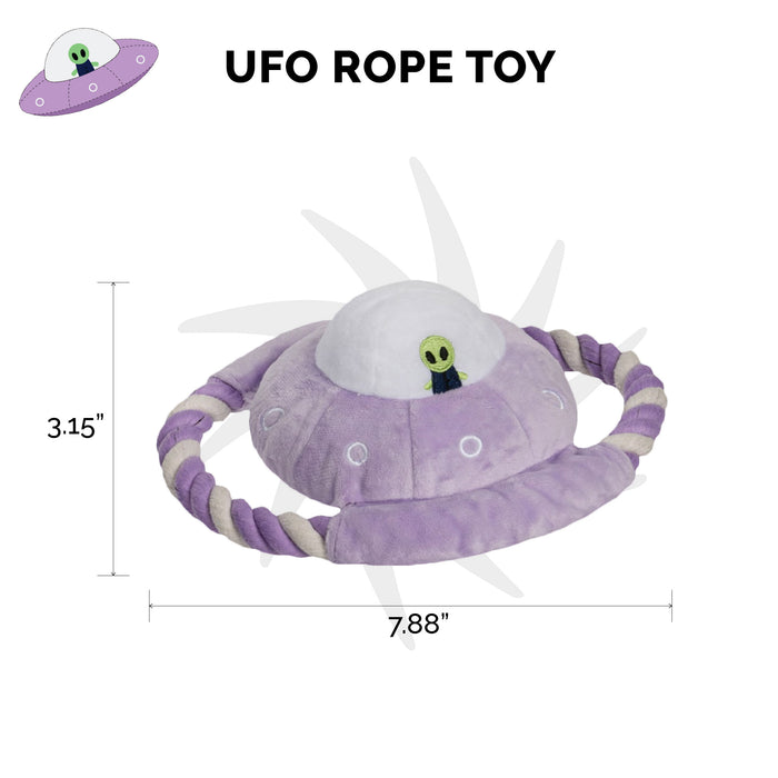UFO Space Explorers Plush and Rope Dog Toy
