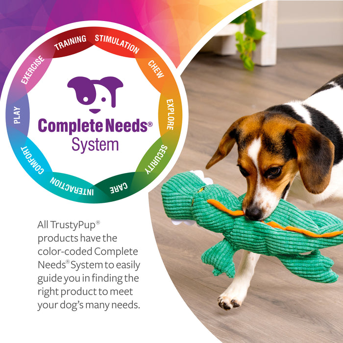TrustyPup - Gator Silent Squeak Soft Plush Dog Toy