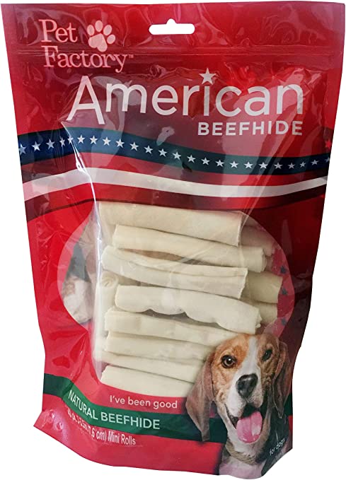 Pet Factory - American Beefhide Mini Rolls Flavored Dog Treats
