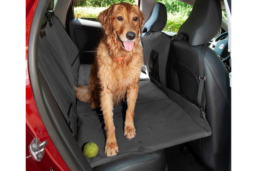 FurHaven Deluxe Pet Car Barrier & Seat Protector with Carry Bag - Gray