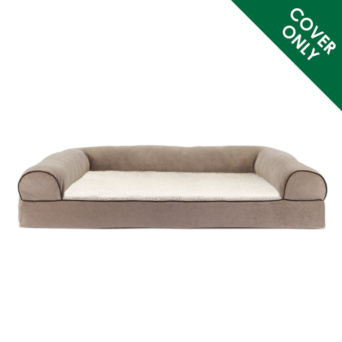 Sofa Dog Bed - Faux Fleece & Chenille - Cover