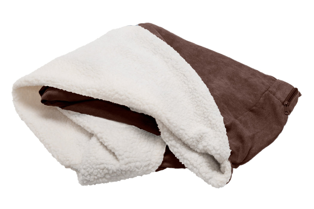 Snuggery Burrow Dog Bed - Faux Sheepskin - Cover — Furhaven Pet Products