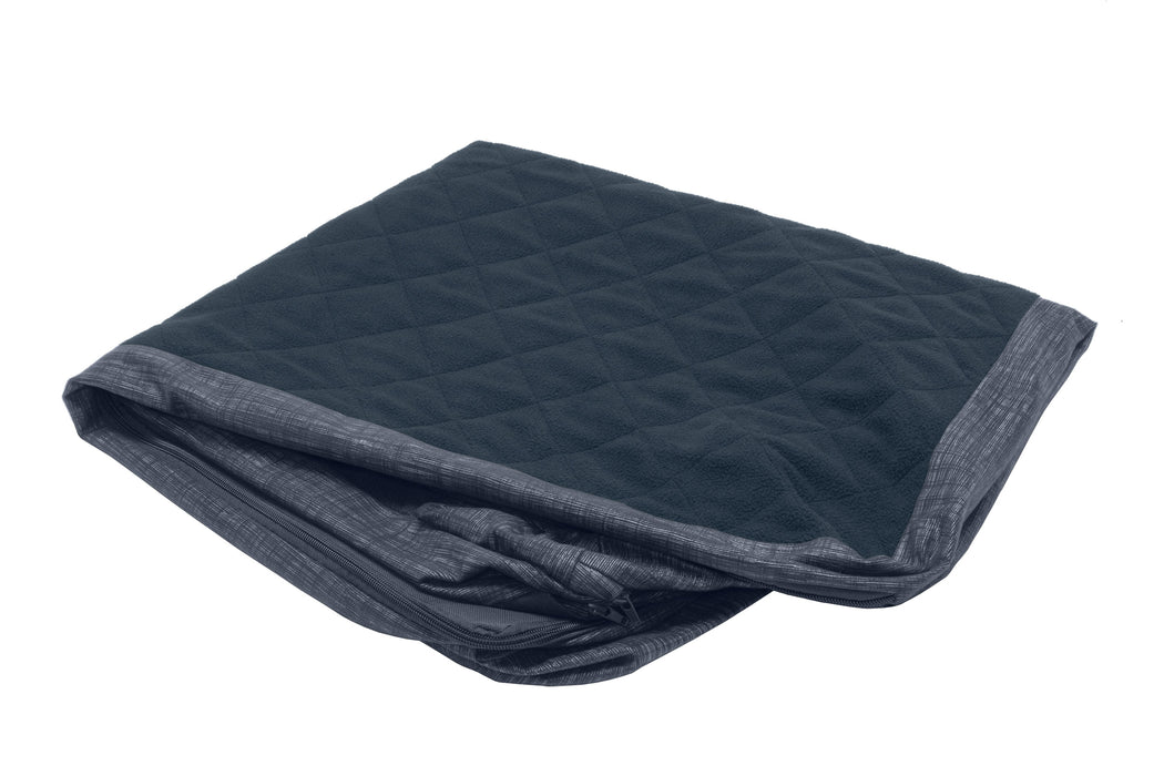 Chaise Lounge Dog Bed - Quilted Fleece & Print Suede - Cover